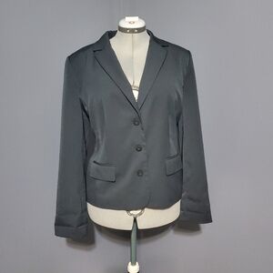 Croft & Barrow Stretch Black Blazer Classic Suit Jacket Size 16